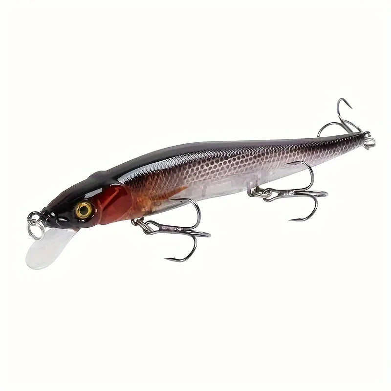 Isca Artificial Profissional Minnow 11.5cm 14g com 3 Ganchos Agudos