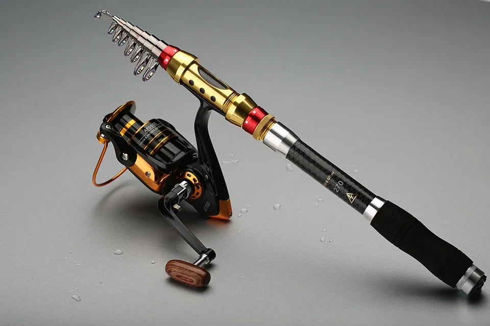 Vara de Pesca Telescópica Yernea 99% Carbono 1.8 até 3.6m