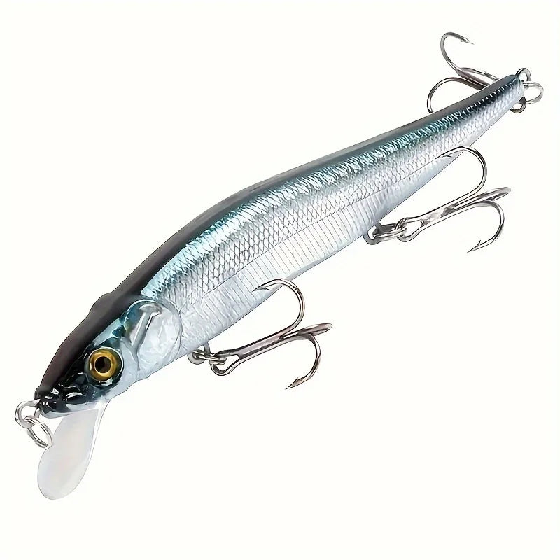 Isca Artificial Profissional Minnow 11.5cm 14g com 3 Ganchos Agudos