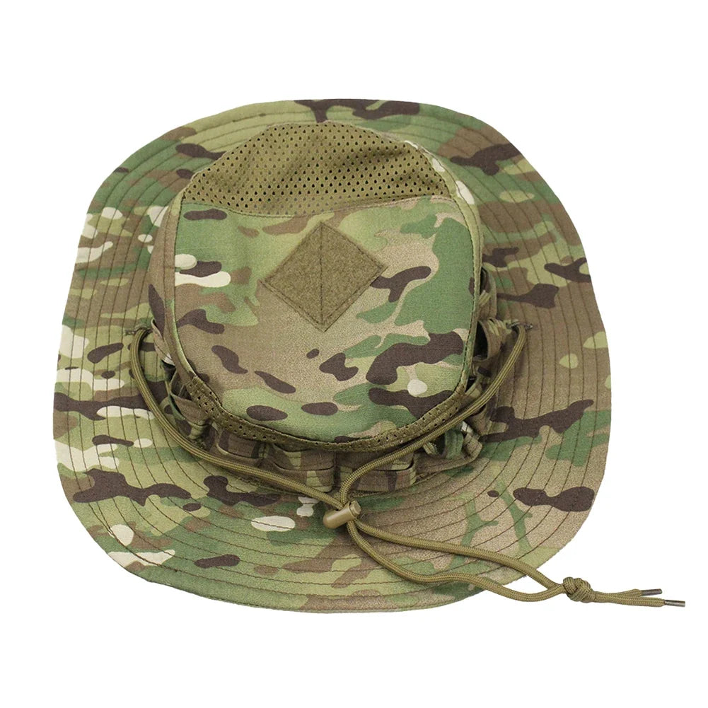 Chapéu Tático Camuflado Para Pesca e Atividades ao Ar Livre
