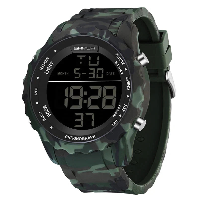 Relógio Militar Camuflado Digital  Sanda à Prova d'Água