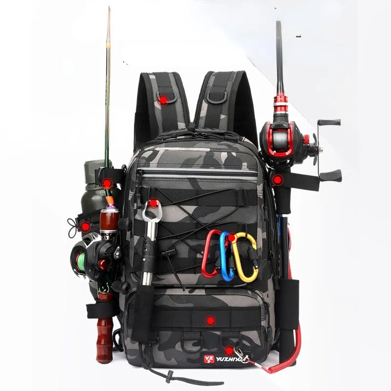Bolsa de Pesca Camuflada Multi-Funcional com Grande Capacidade