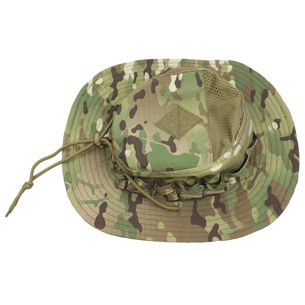Chapéu Tático Camuflado Para Pesca e Atividades ao Ar Livre