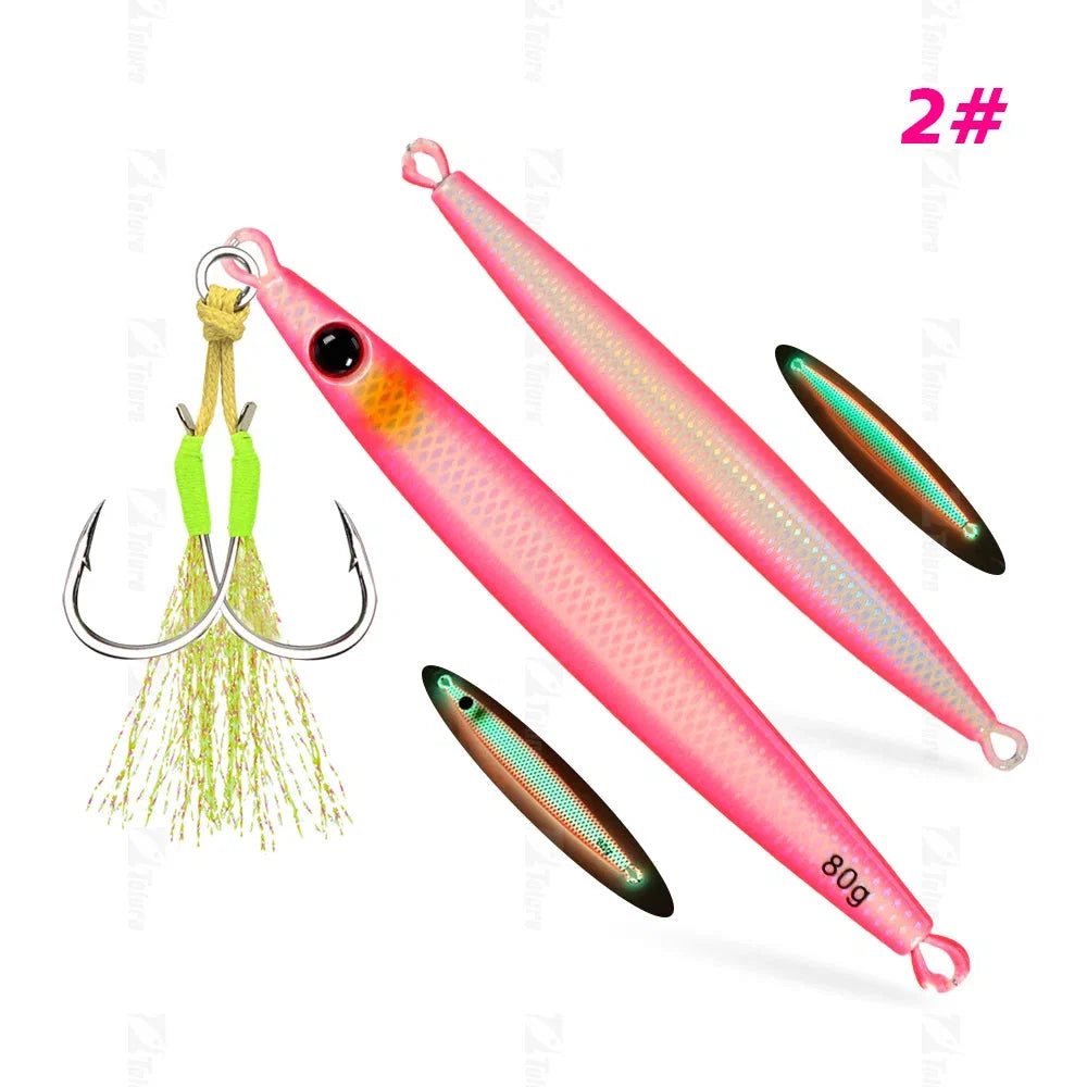 Isca Artificial Tolu Jigging Luminosa 40g/60g/80g