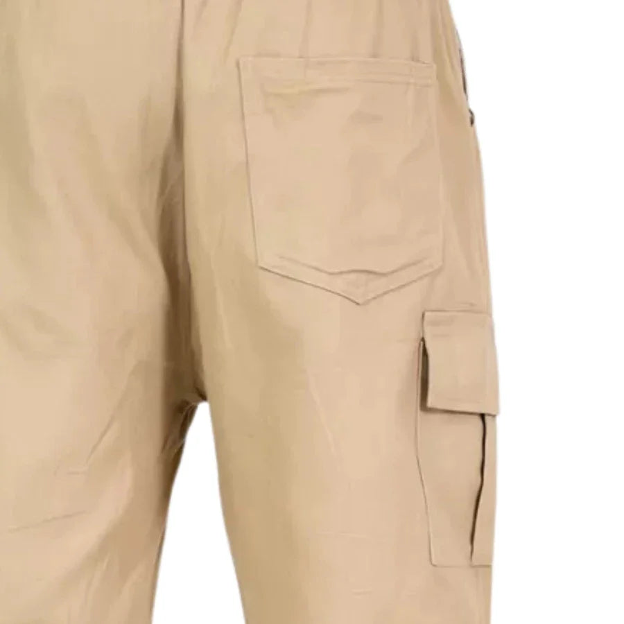 Kit 2 Short Militar Masculino de Sarja Bolsos Frontais e Traseiros