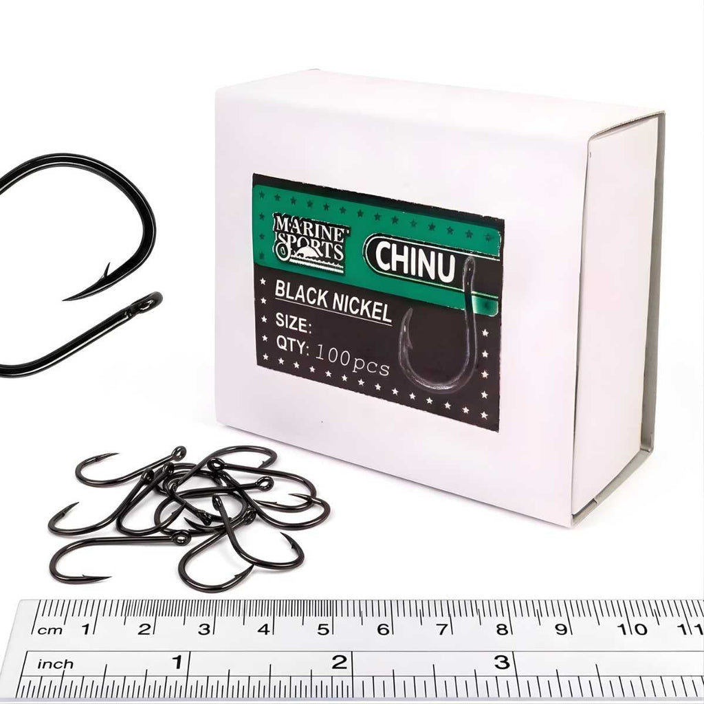 Anzol Chinu Black Marine Sports 2 ao 9 - Caixa Com 100 Unidades