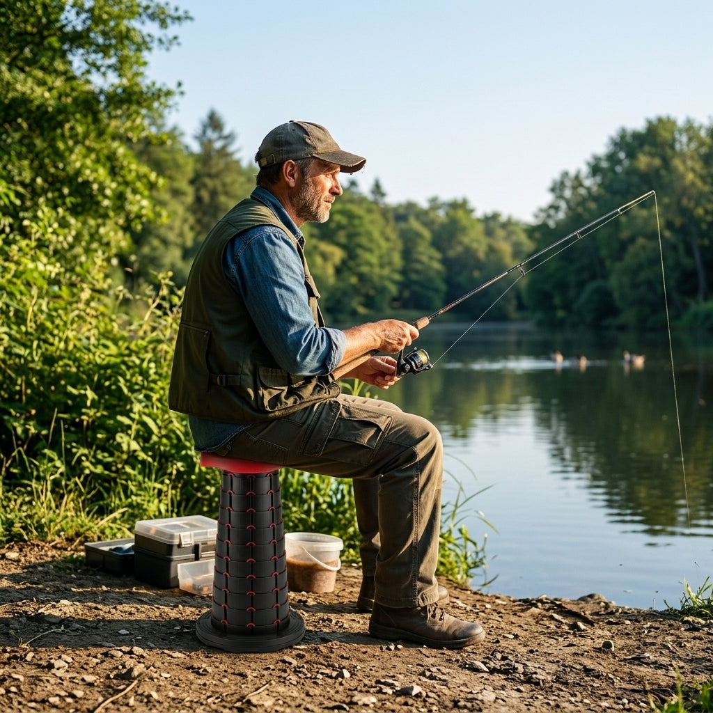 Banco Banqueta Retrátil Portátil Telescópico Dobrável Camping E Pesca