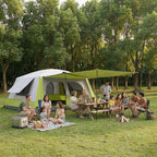 Barraca Gigante 12 A 16 Pessoas Camping Impermeável 5000mm  Com Divisória Interna