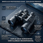 Binóculo Profissional 20x50 Emborrachado Longo Alcance HD Anti-UV
