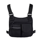 Bolsa Peitoral Masculina Impermeável Chest Bag Tática Esportiva Multibolsos