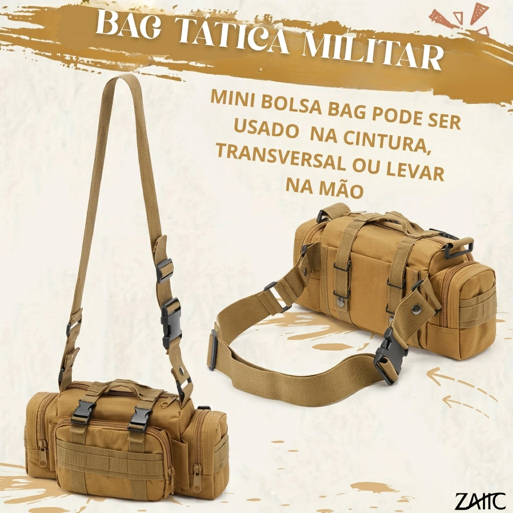 Bolsa Transversal Tática Militar Oxford 600D – Pochete de Ombro Shoulder Bag