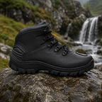 Coturno Militar Masculino 990 Couro Resistente Para Trilha E Camping