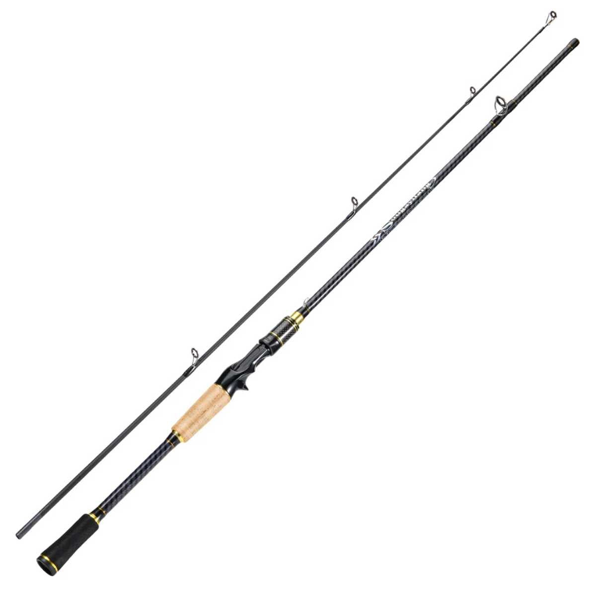 Vara De Pesca Profissional Fibra De Carbono 2 Seções