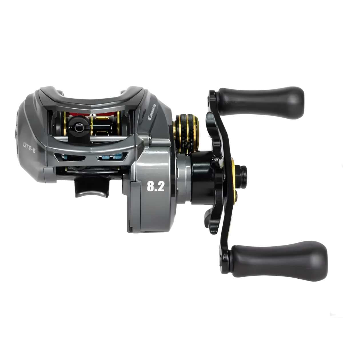 Carretilha De Pesca Profissional Kawana Lite 8.2:1 - Drag 7,5kg Som De Tomada De Linha