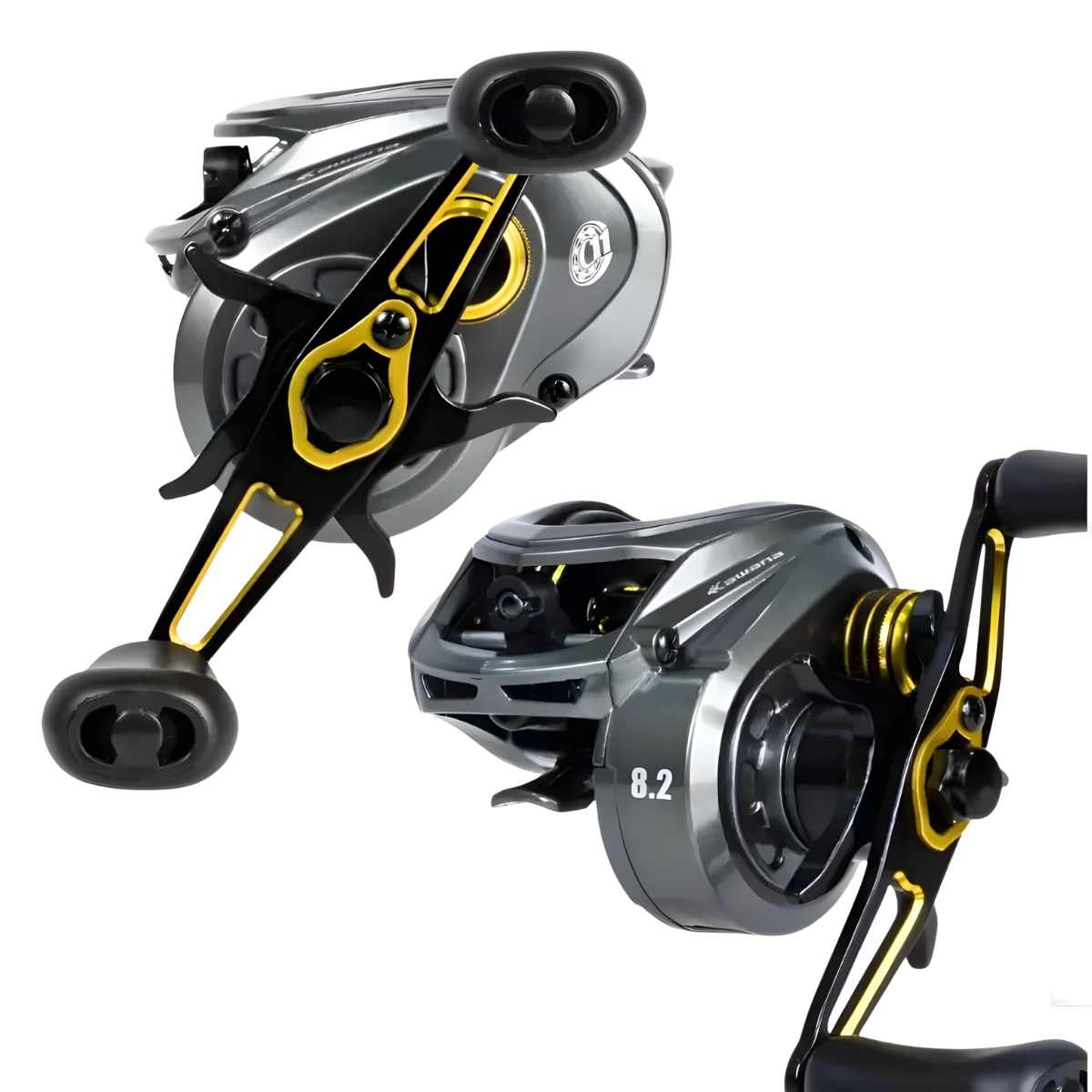Carretilha De Pesca Profissional Kawana Lite 8.2:1 - Drag 7,5kg Som De Tomada De Linha