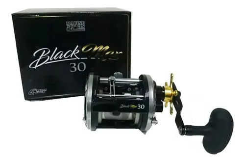 Carretilha Black Max 30 Marine Sports perfil Alto - Frete Grátis para Sul/Sudeste