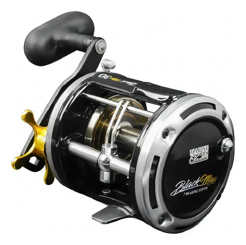 Carretilha Black Max 30 Marine Sports perfil Alto - Frete Grátis para Sul/Sudeste