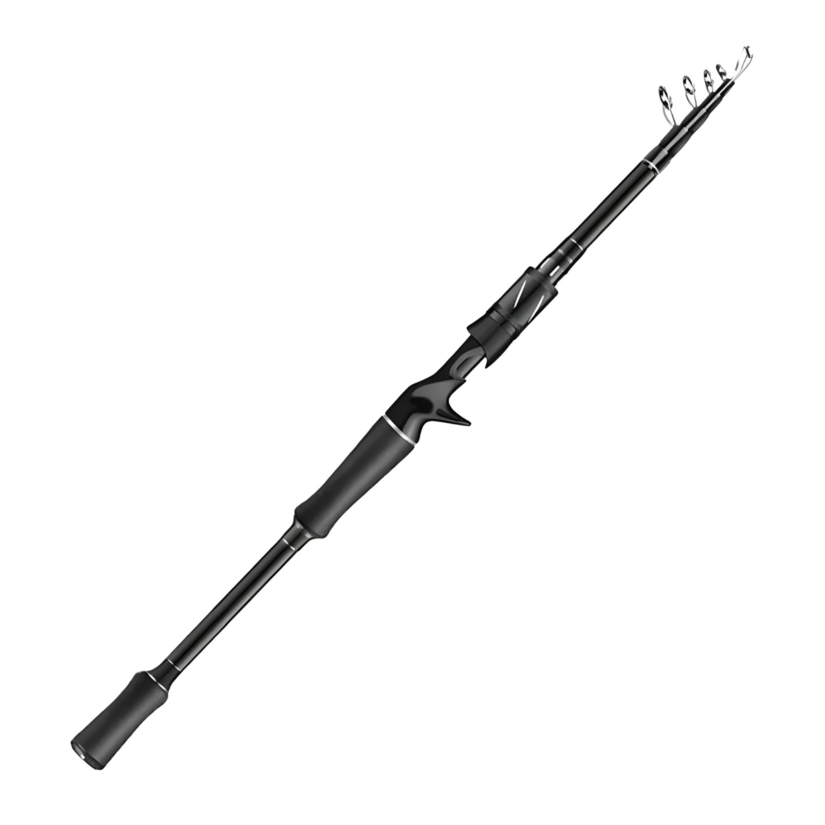Vara de Pesca Telescópica de Fibra de Carbono - Super Rígida