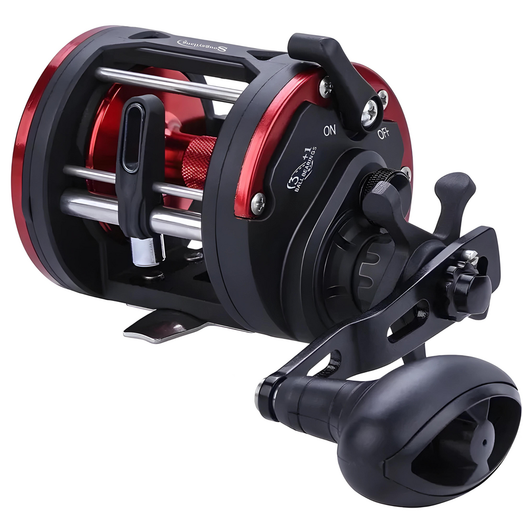 Carretilha Perfil Alto Drag 28kg 3+1 Rolamentos Corpo Em Alumínio