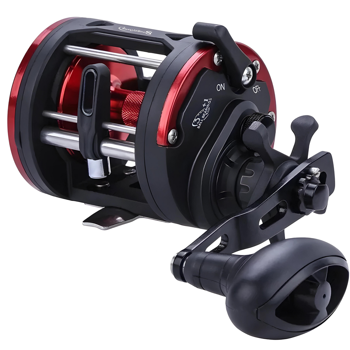 Carretilha Perfil Alto Drag 28kg 3+1 Rolamentos Corpo Em Alumínio