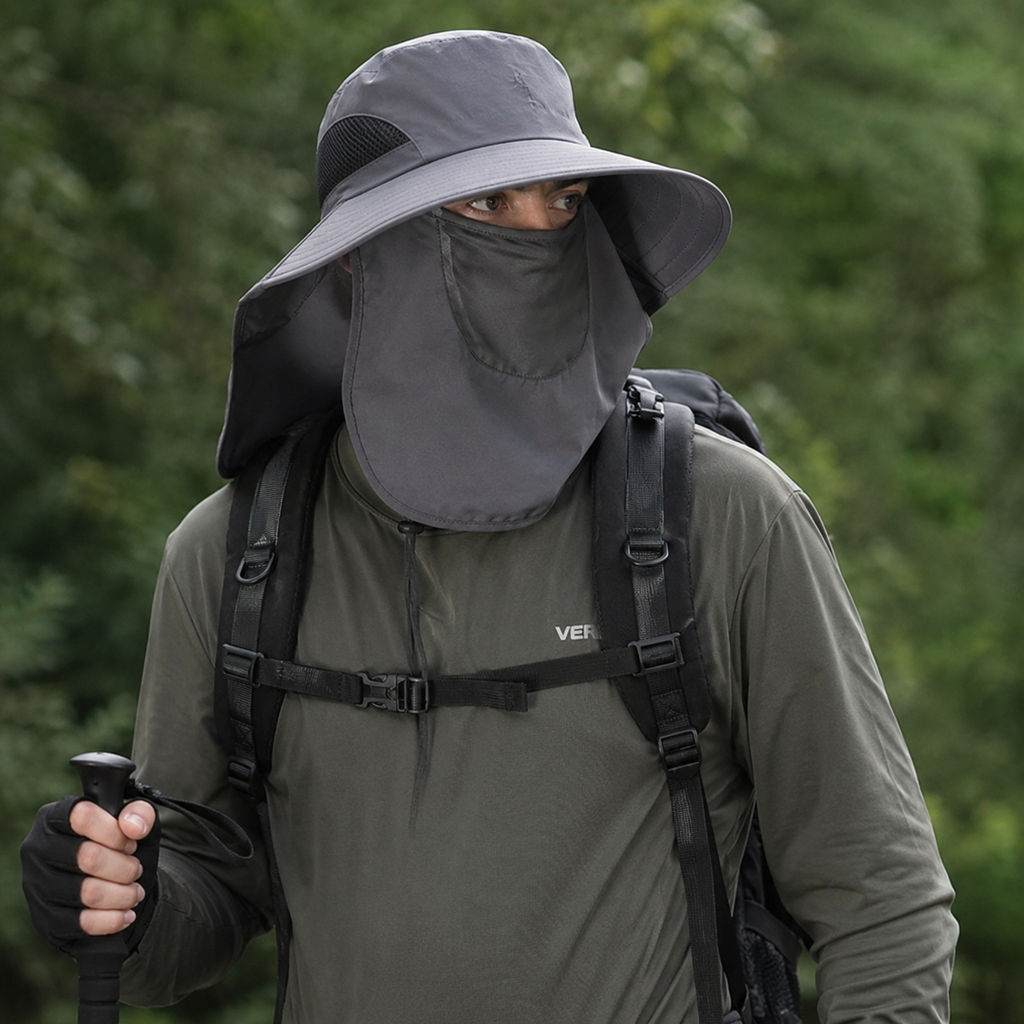 Chapéu De Sol Com Proteção UV50+ Para Pesca, Trilha E Aventura