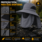 Chapéu De Sol Com Proteção UV50+ Para Pesca, Trilha E Aventura