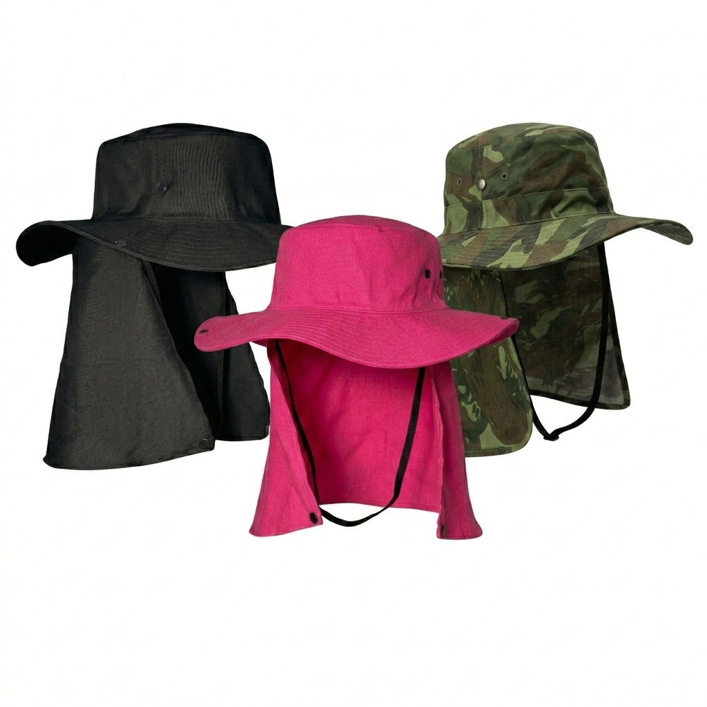 Chapéu Pescador Camping Australiano Com Proteção De Nuca UV50+