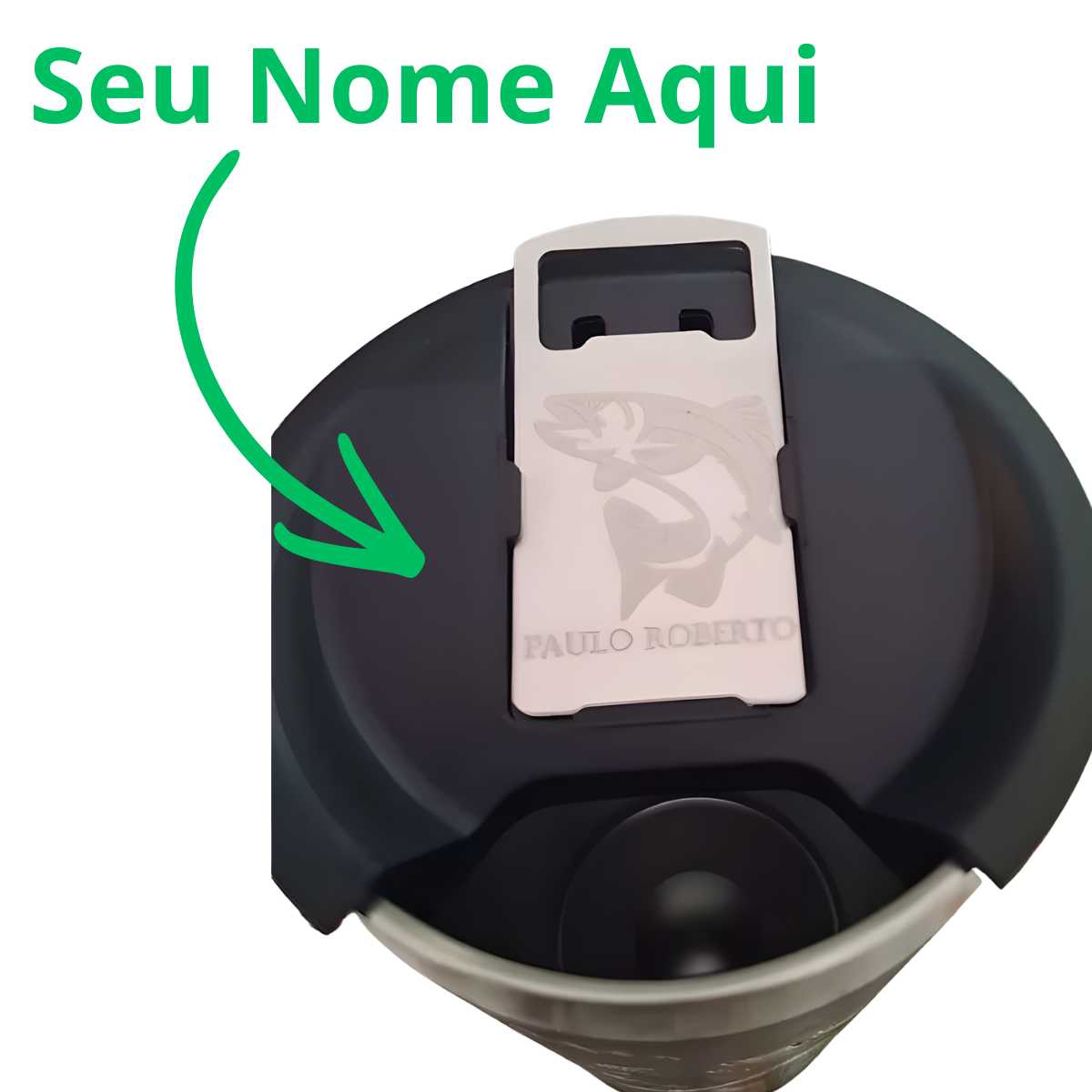 Copo Térmico Pescador 360° 500ml  Personalização Com Seu Nome