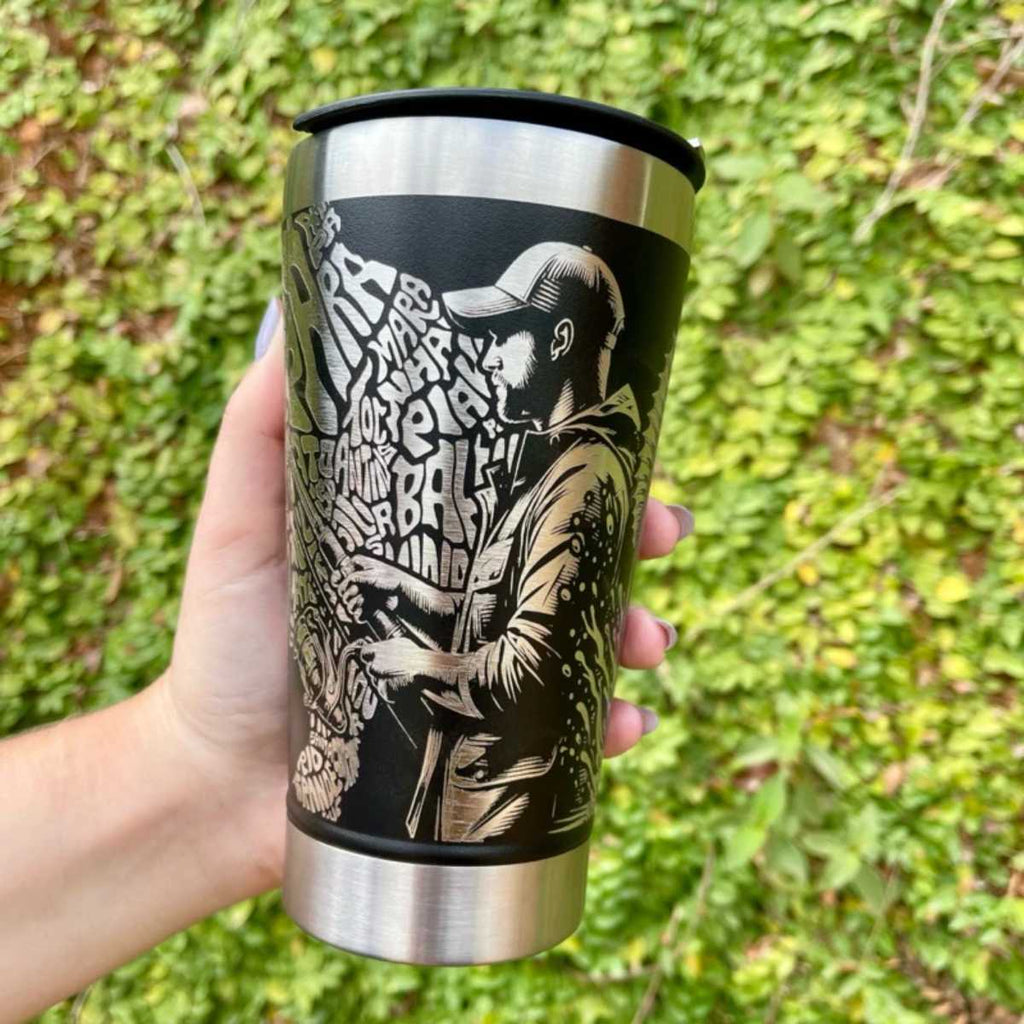 Copo Térmico Pescador 360° 500ml  Personalização Com Seu Nome