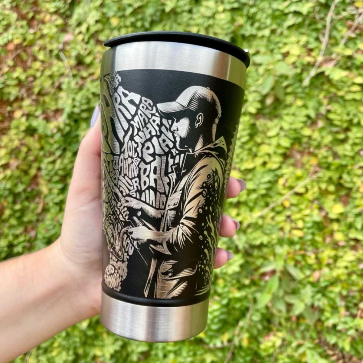 Copo Térmico Pescador 360° 500ml  Personalização Com Seu Nome