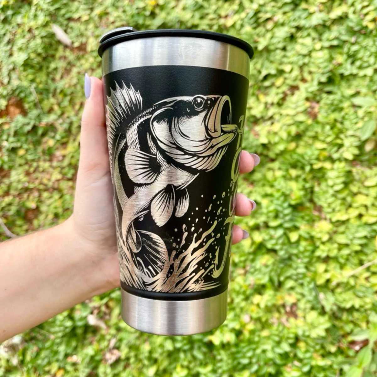 Copo Térmico Pescador 360° 500ml  Personalização Com Seu Nome