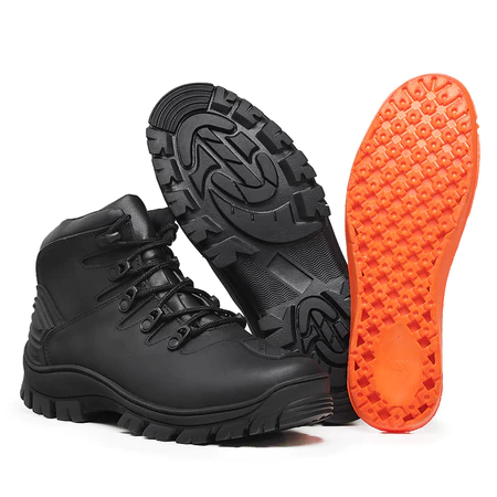 Coturno Militar Masculino 990 Couro Resistente Para Trilha E Camping