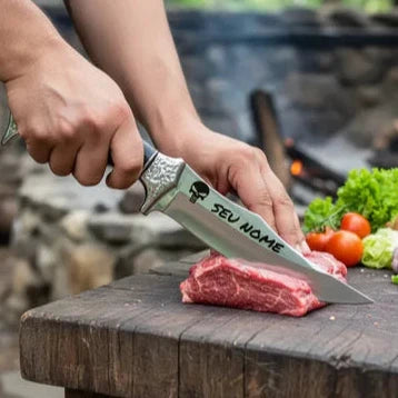 Faca De Caça, Pesca e Churrasco Personalizada Com Nome