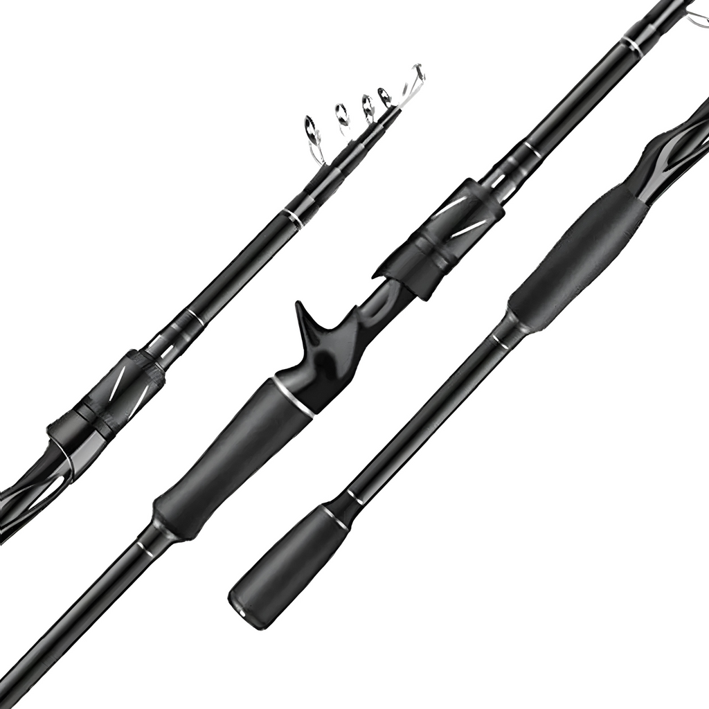 Vara de Pesca Telescópica de Fibra de Carbono - Super Rígida