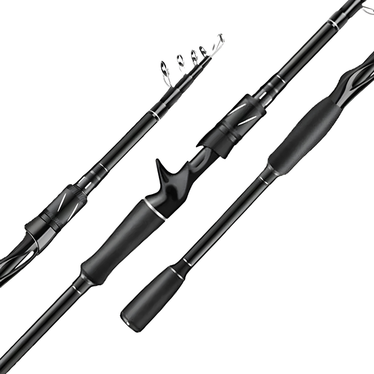 Vara de Pesca Telescópica de Fibra de Carbono - Super Rígida