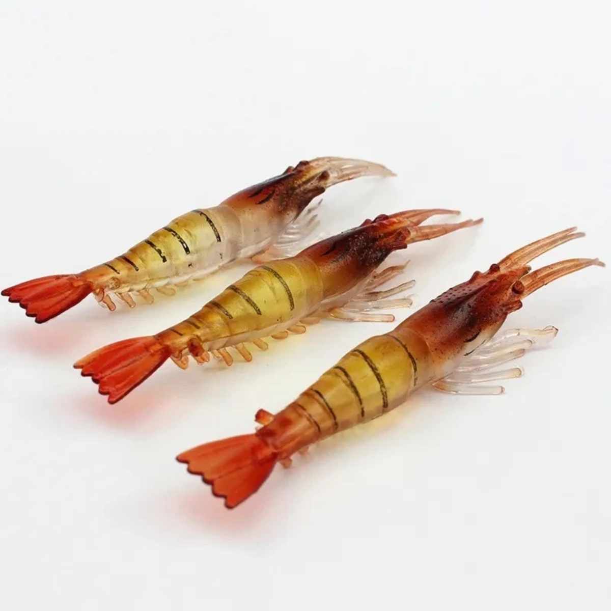 Kit Isca Artificiais Camarão Para Robalo Tucunaré Corvina