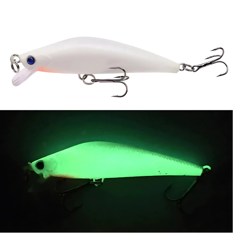 Isca Luminosa Noturna 8cm 8,5g com Ganchos Agudos