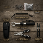 Kit De Pesca Com 105 Peças Alicate Multifuncional Pega Peixe Anzóis E Acessórios