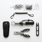 Kit De Pesca Com 105 Peças Alicate Multifuncional Pega Peixe Anzóis E Acessórios
