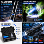 Lanterna Tática Militar Potente T9 – Profissional, Recarregável e Longo Alcance