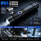 Lanterna Tática Militar Potente T9 – Profissional, Recarregável e Longo Alcance