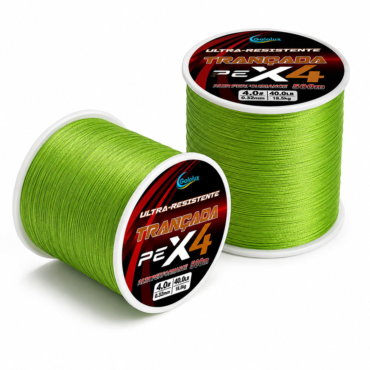 Linha Multifilamento PE 500 Metros Verde Super Resistente