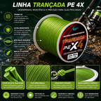 Linha Multifilamento PE 500 Metros Verde Super Resistente
