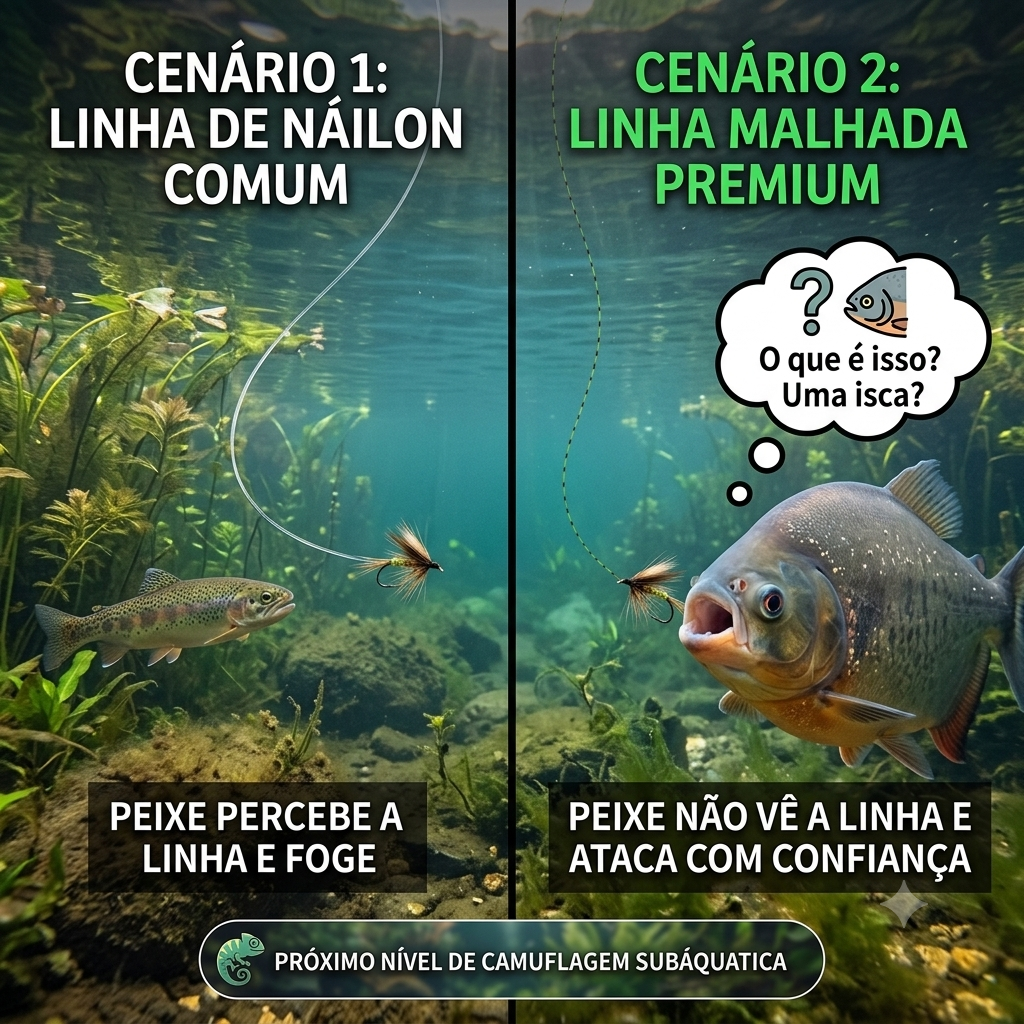 Linha De Pesca Resistente Camuflada 500 Metros Em Nylon Para Água Doce E Salgada