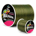 Linha De Pesca Resistente Camuflada 500 Metros Em Nylon Para Água Doce E Salgada
