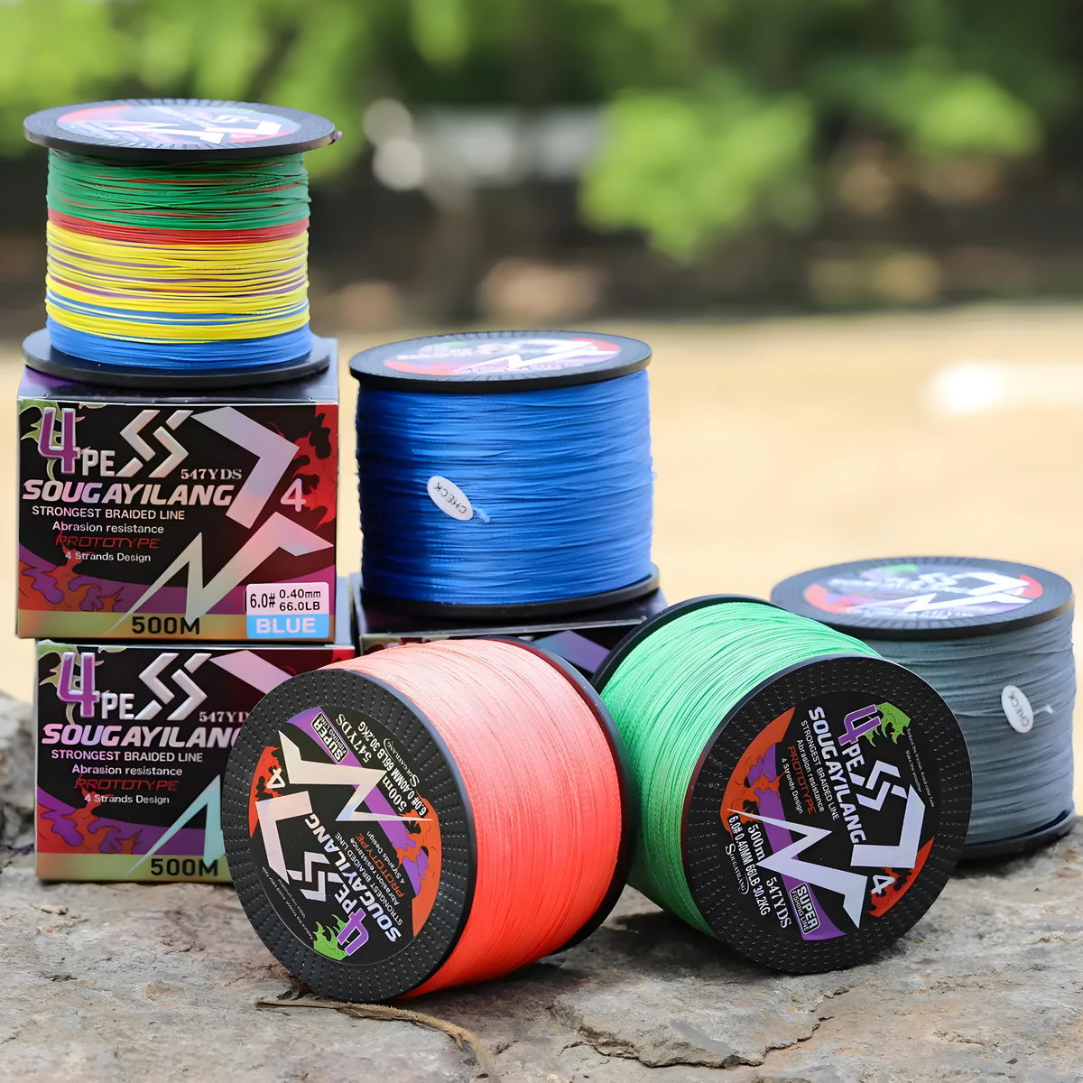 Linha de Pesca Trançada Sougayilang 4 Fios - Suavidade e Durabilidade