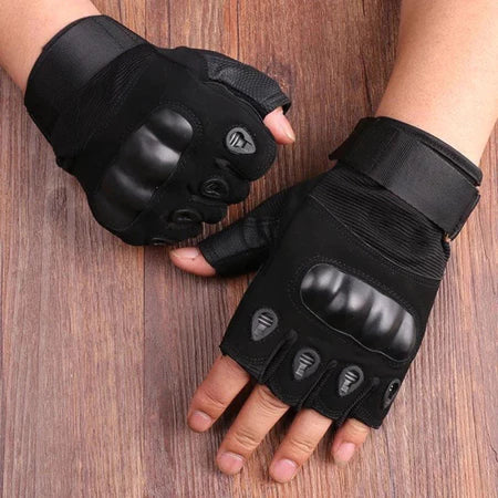 Par De Luvas Táticas Meio Dedo Com Grip Para Pesca, Trilha e Atividades ao ar livre