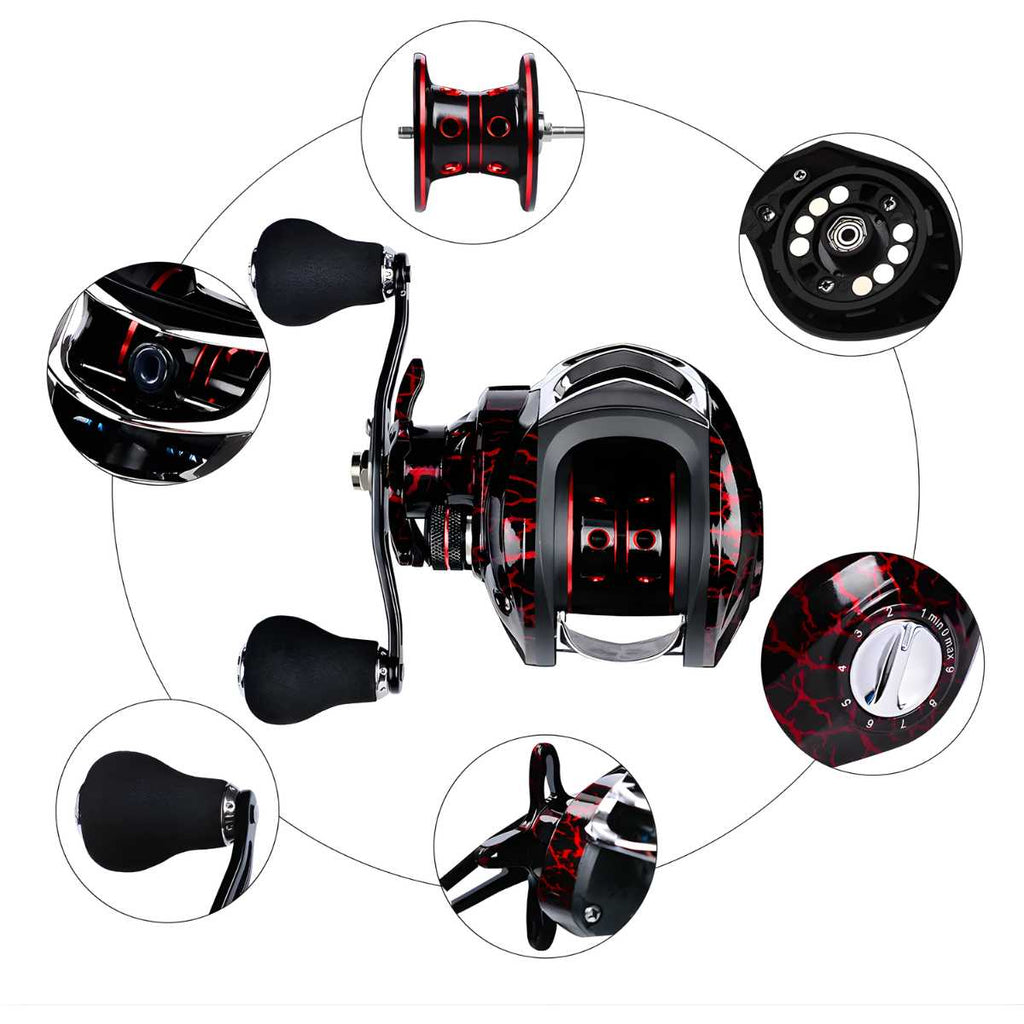 Carretilha De Pesca Recolhimento De 8.1:1 Drag 15Kg