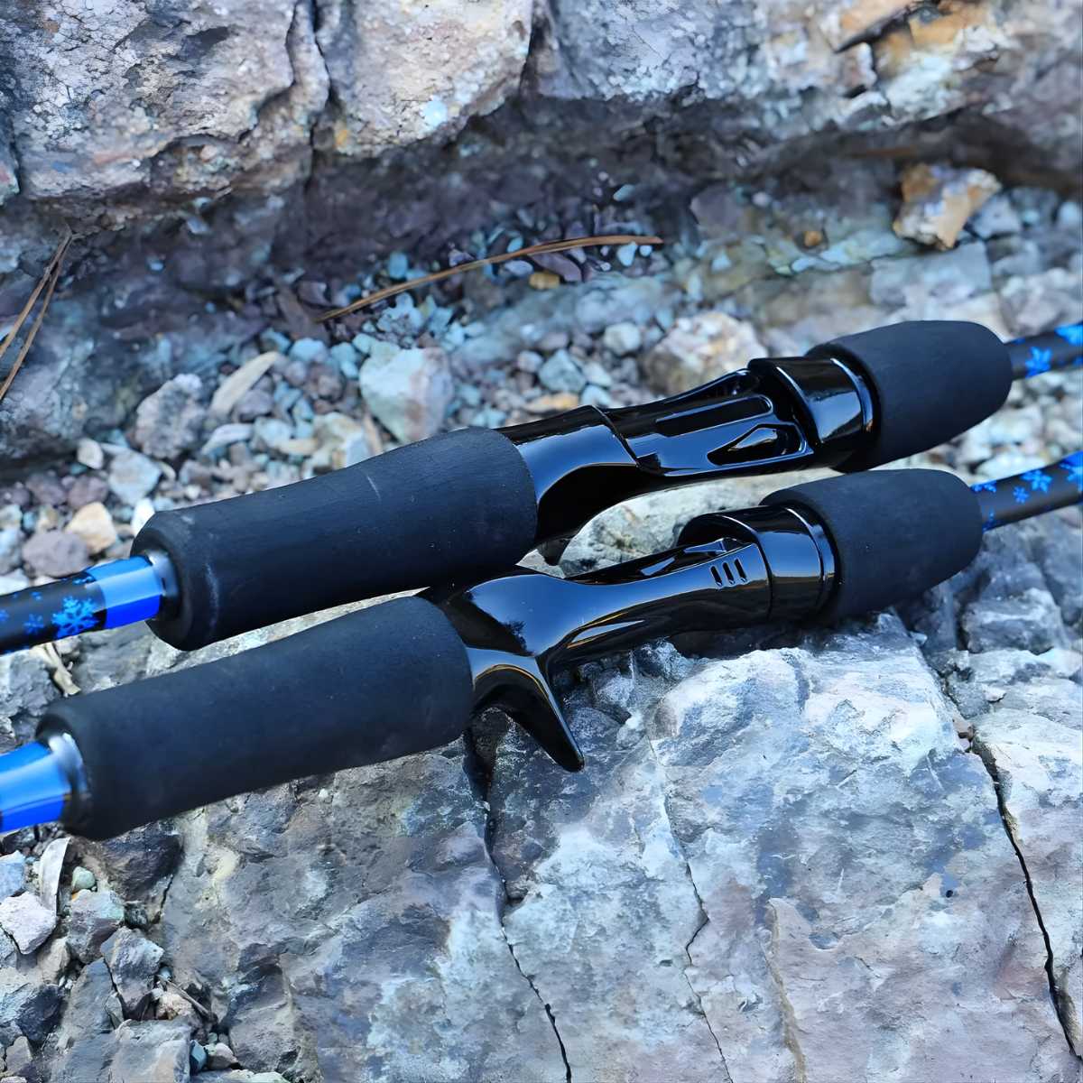 Vara De Pesca Profissional Kingpesque Em 2 Partes Fibra De Carbono Sólido 1.68m A 1.8m