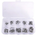 Kit de Ganchos Farpados para Pesca em Água Doce e Salgada